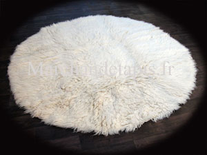 Véritable tapis Flokati en pure laine vierge. Origine Grèce
